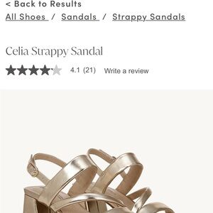 Lifestyle Celia Gold Metallic Strappy Sandals